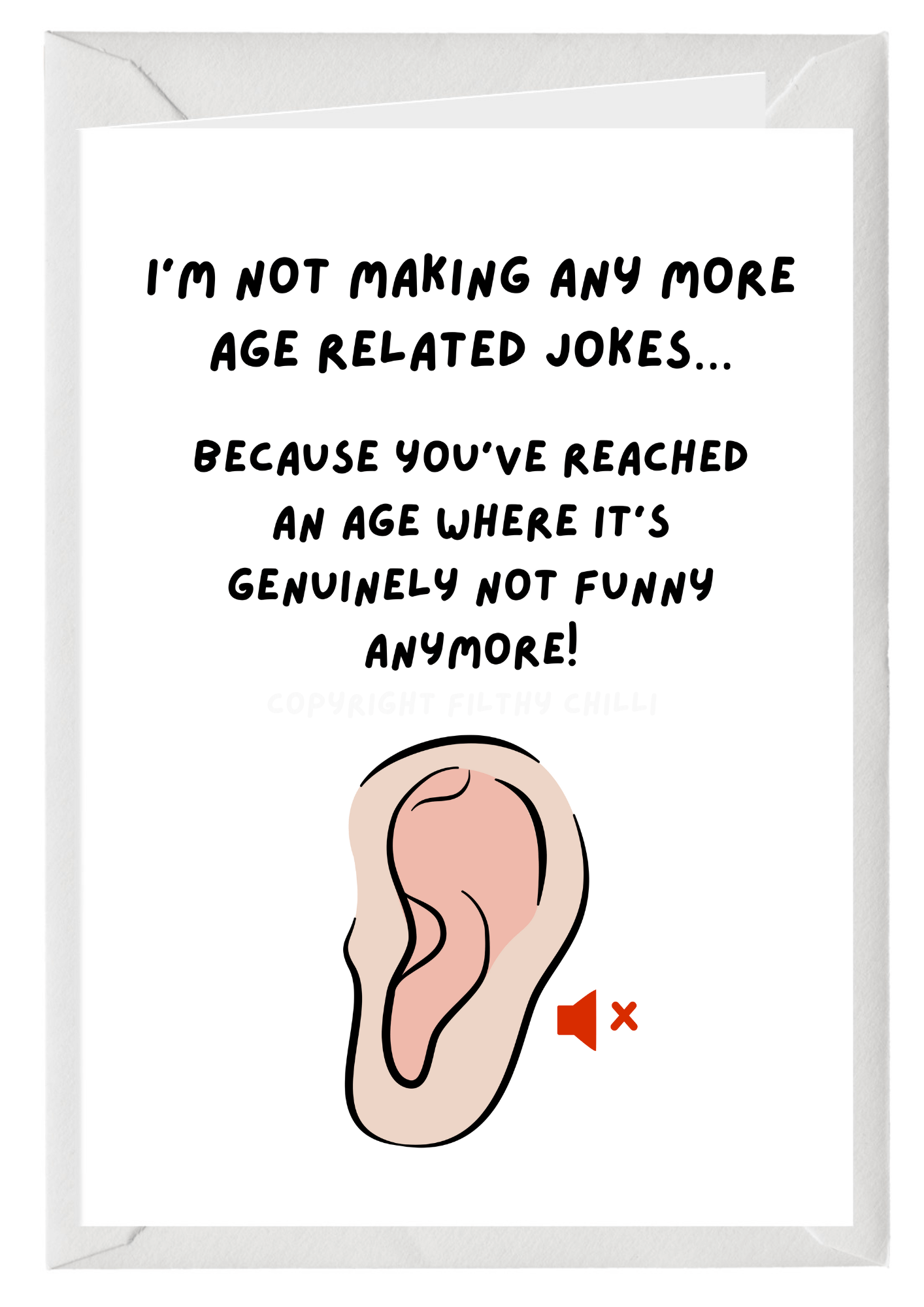 Funny Age Related Jokes A5 Birthday Card