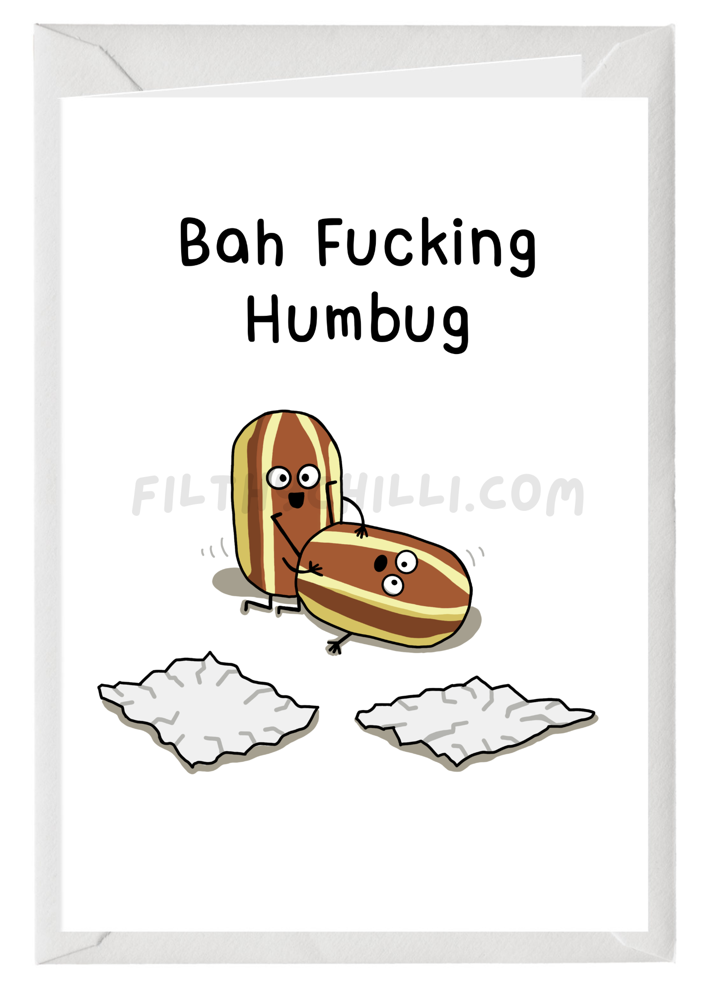 Funny Bah F*cking Humbug Christmas Card