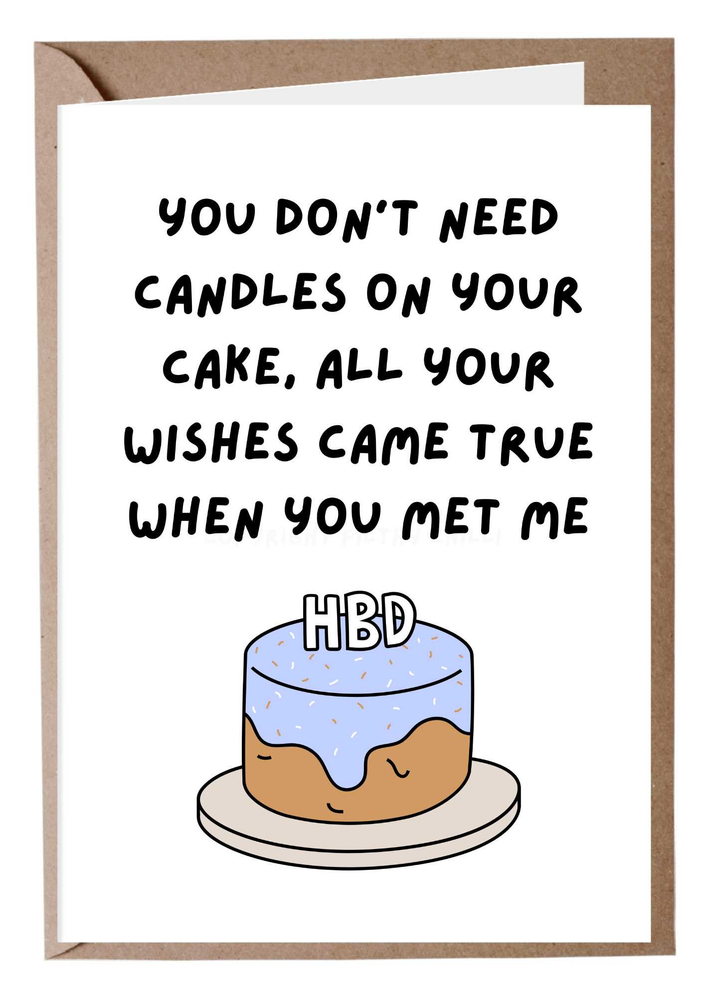 You Don't Need Candles A6 Birthday Card