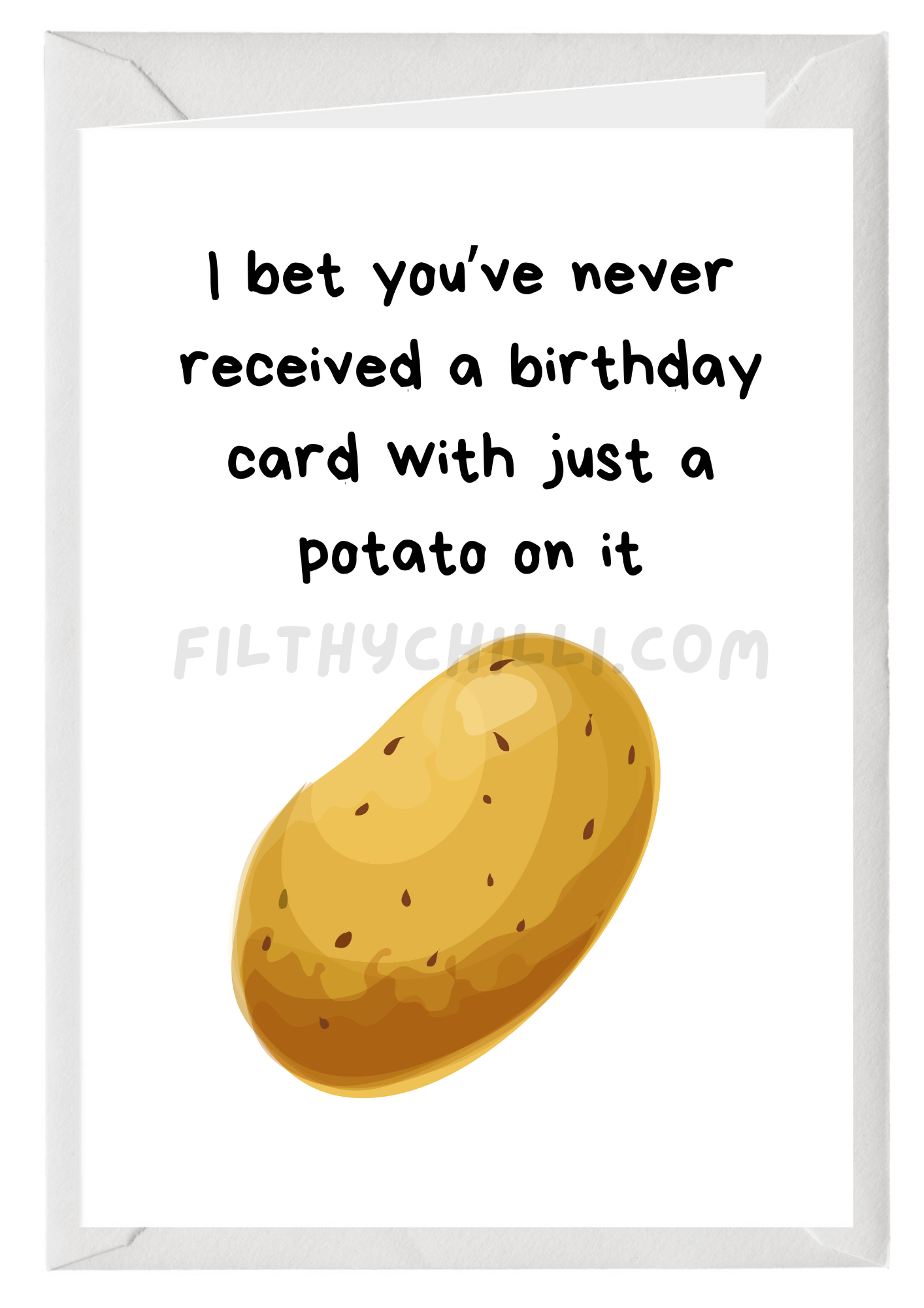 Funny Just A Potato A5 Birthday Card