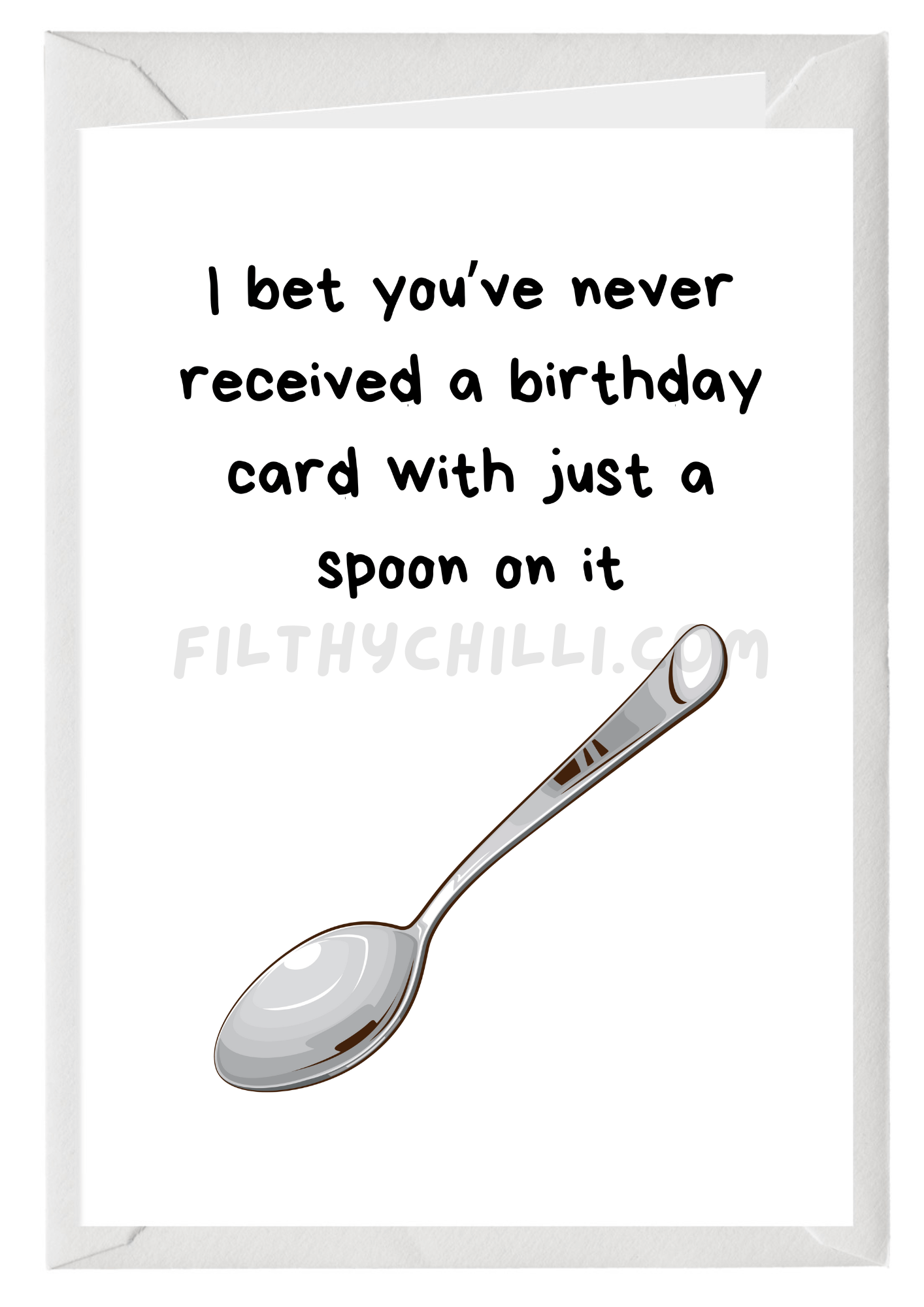 Just A Spoon Funny A5 Birthday Card