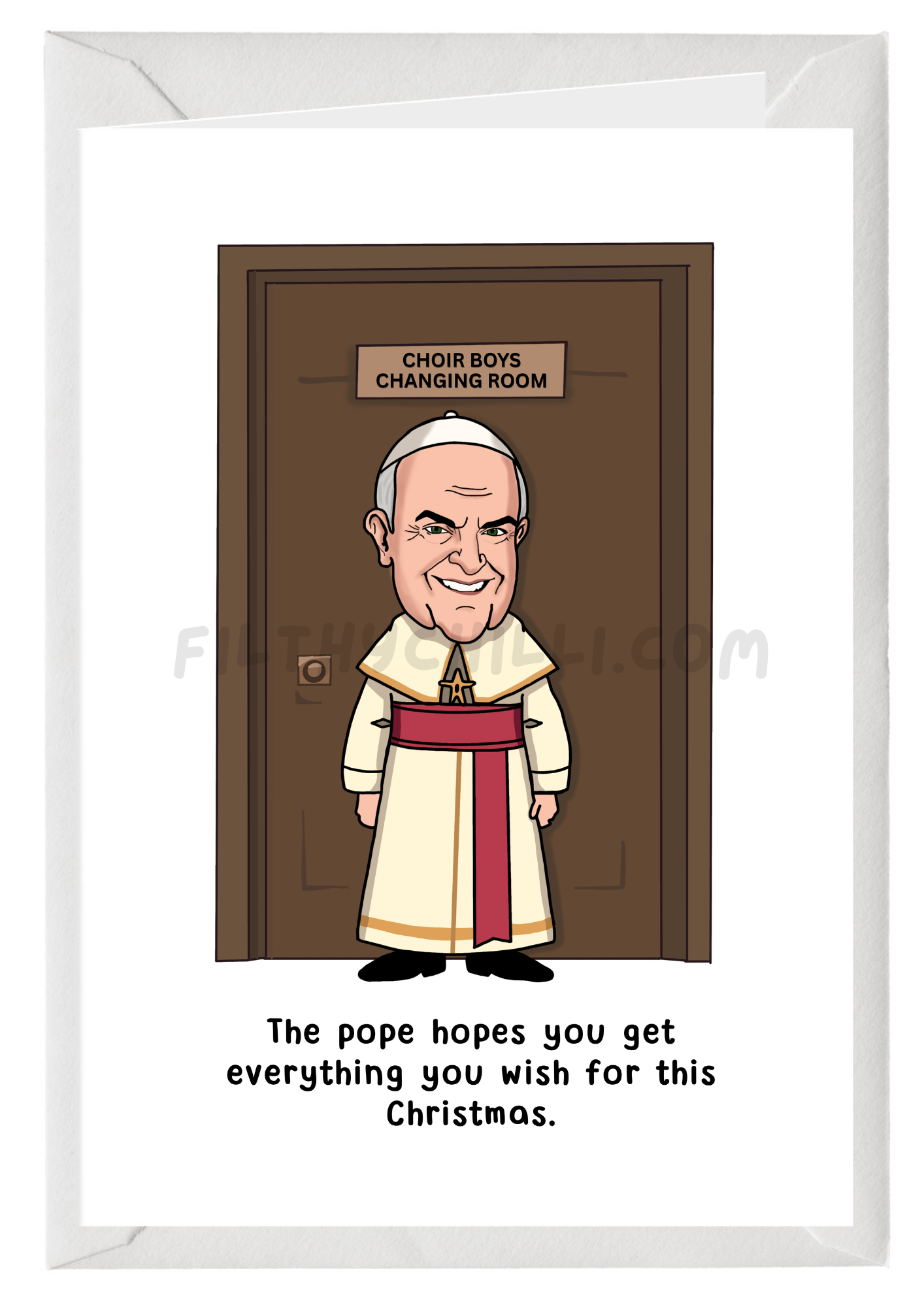 Funny Pope Christmas Card