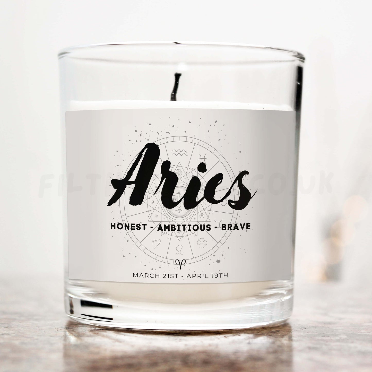 Aries Star Sign Candle