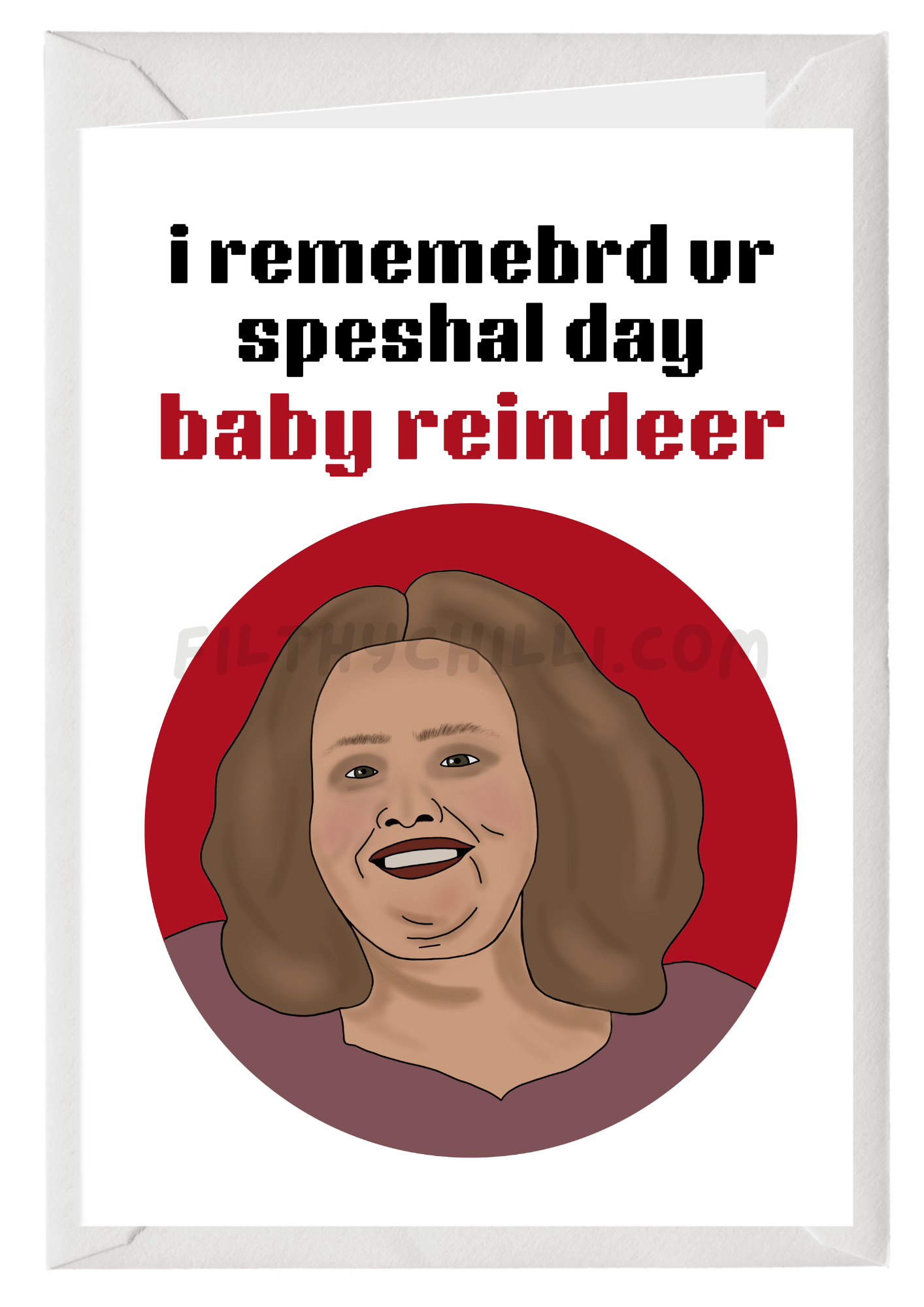 Baby Reindeer Birthday Card