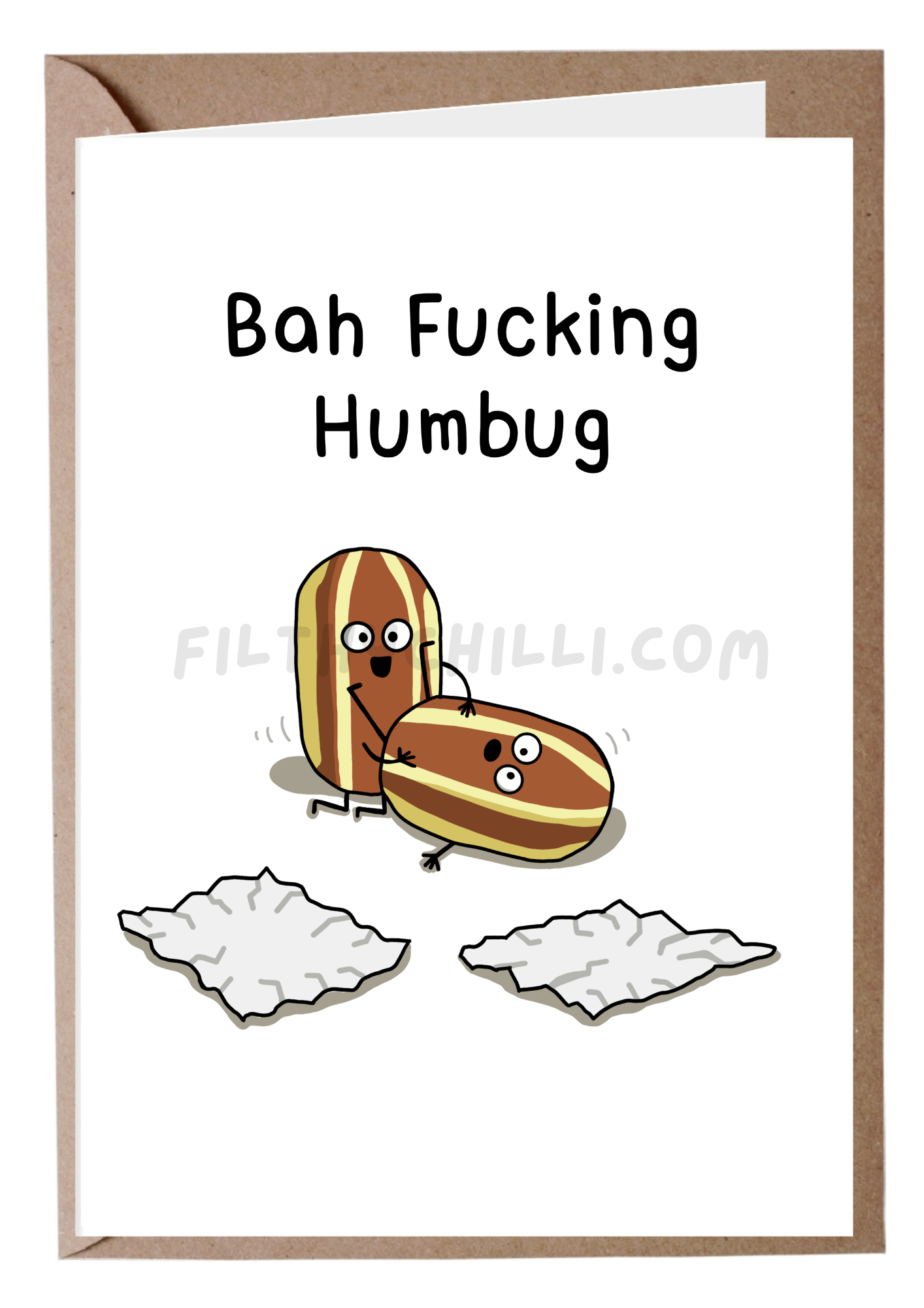 Funny Bah F*cking Humbug Christmas Card