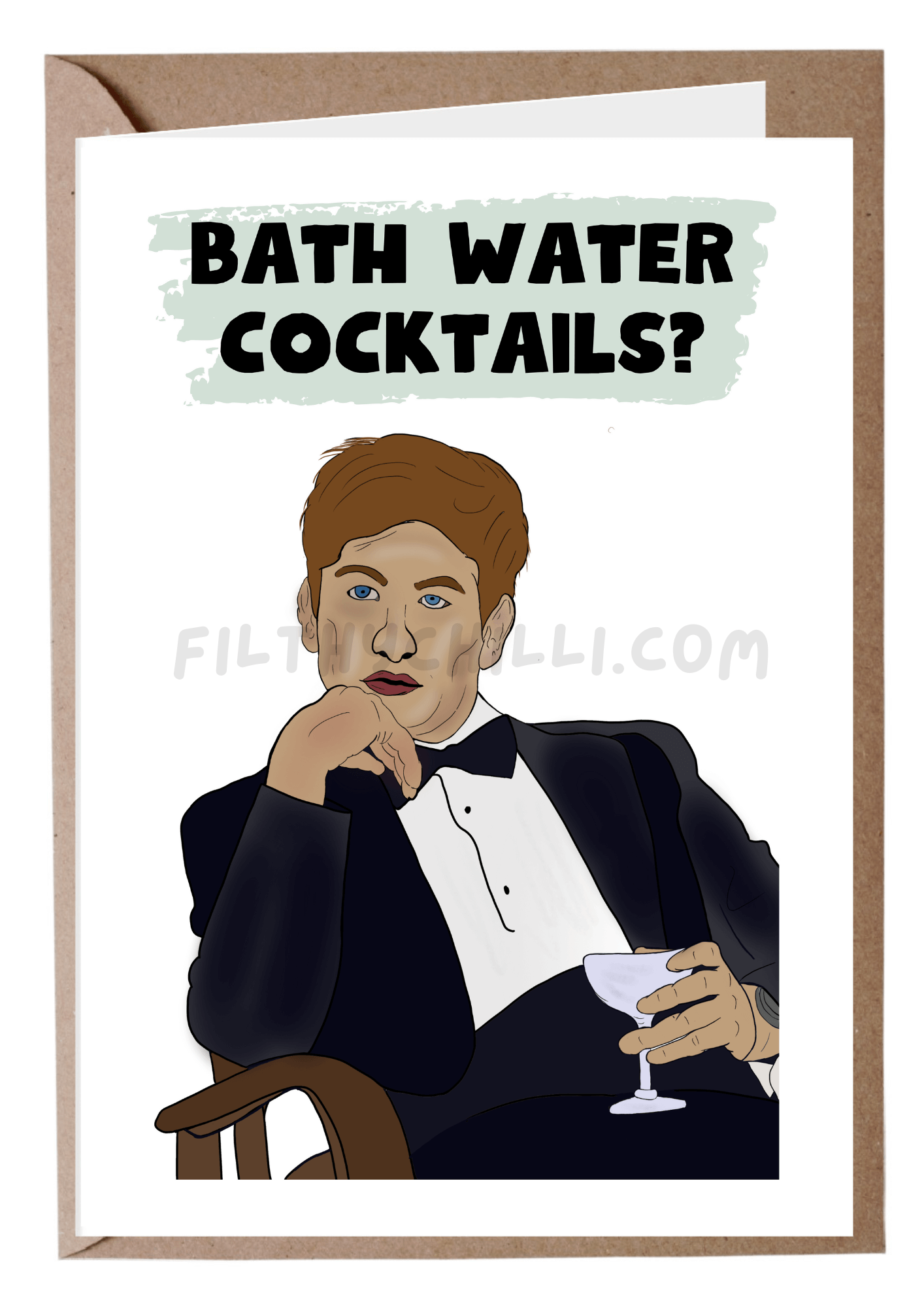 Bath Water Cocktails Birthday Card