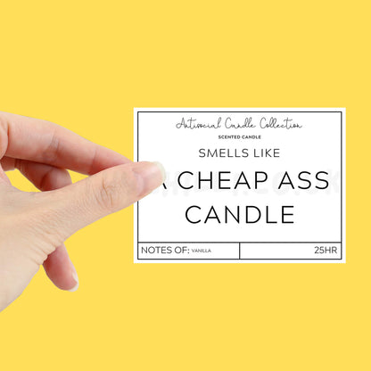 Smells like a cheap ass candle label