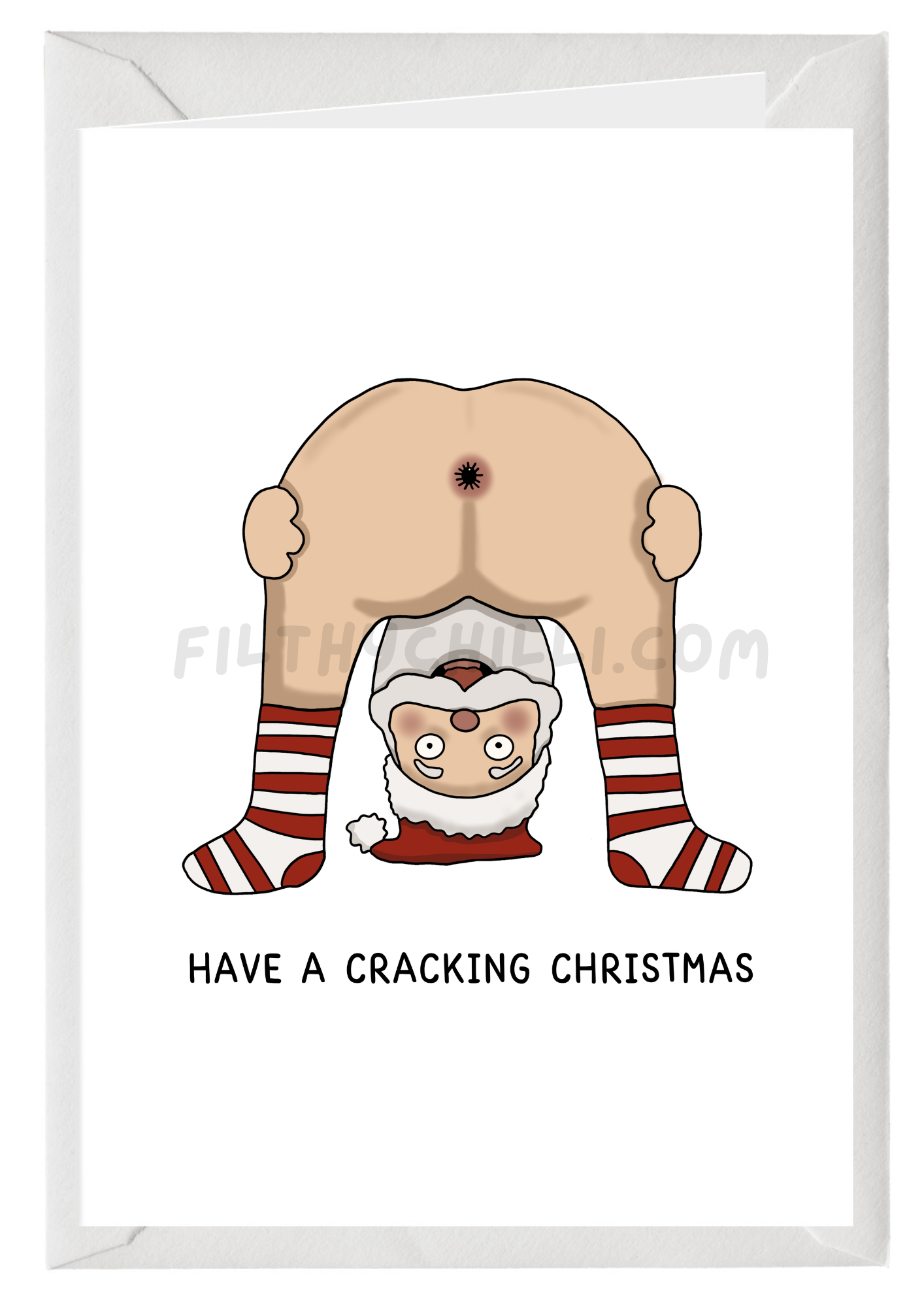 Funny Santa Have A Cracking Christmas Card