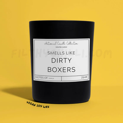 Smells Like Dirty Boxers Black Glass Soy Wax Candle