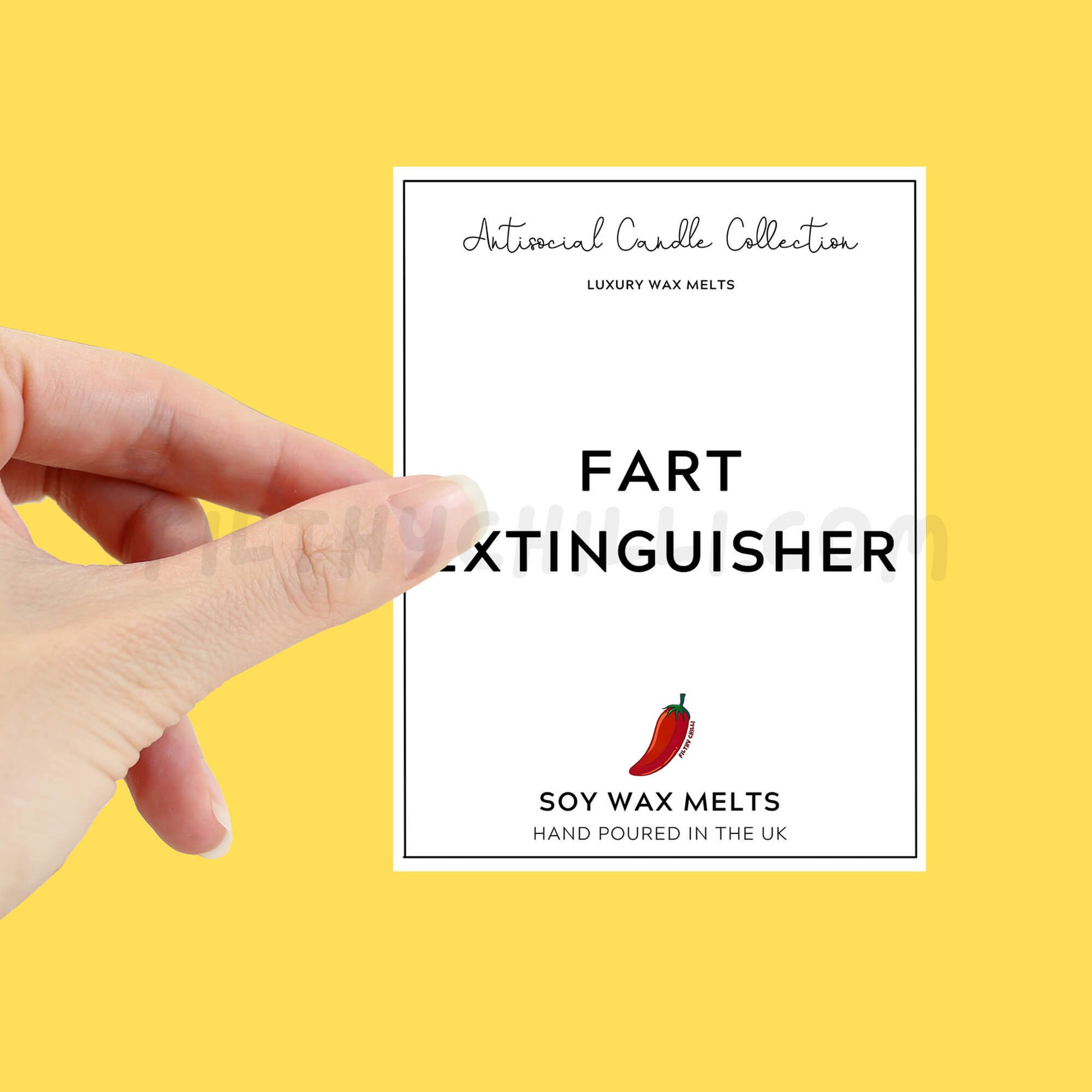 Fart Extinguisher Wax Melt label for you to stick on your own wax melt packet