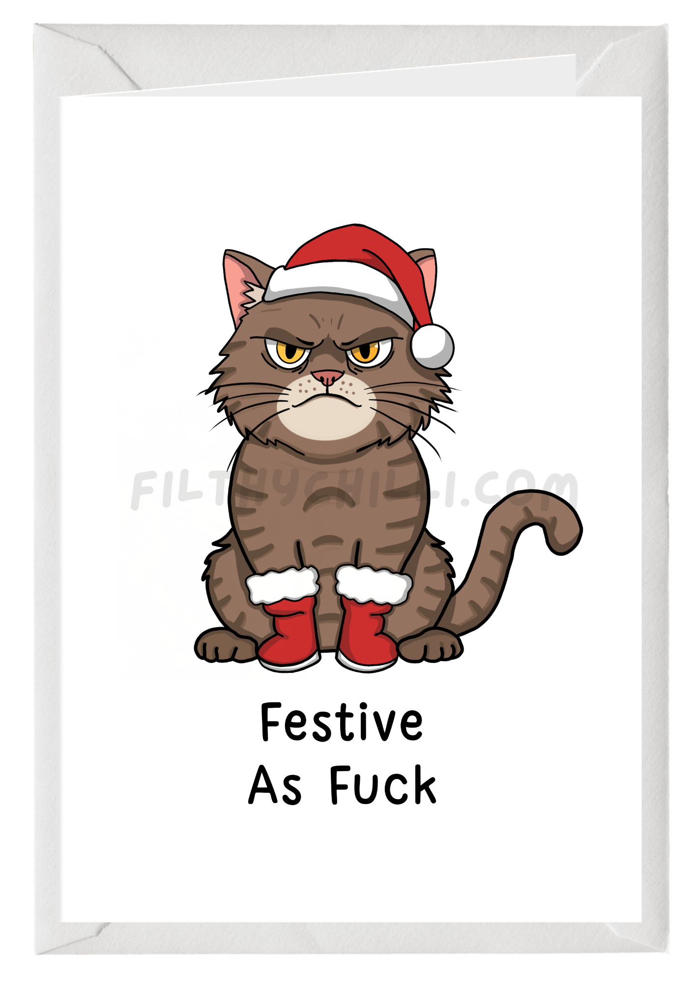Funny Festive As F*ck Christmas Card