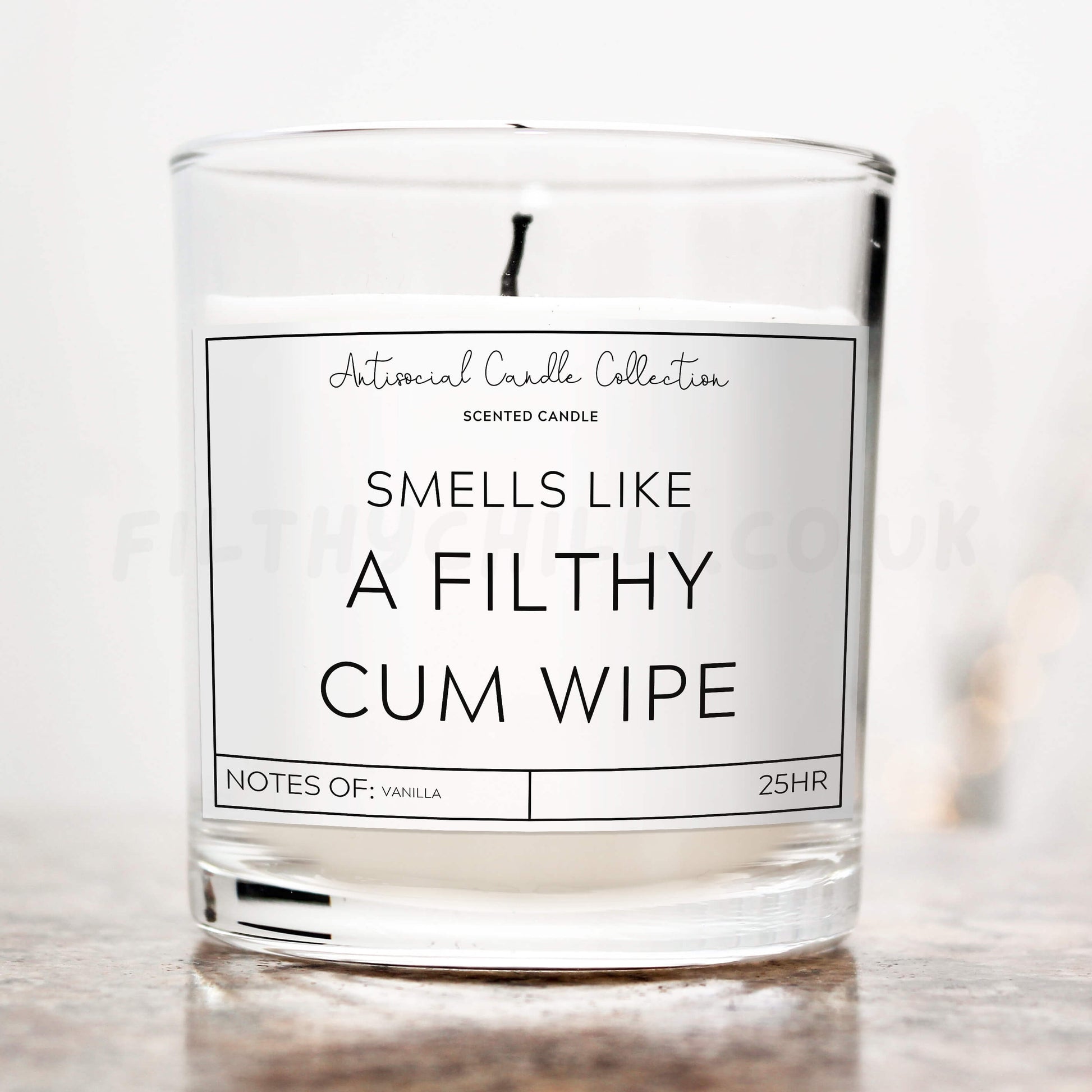 Smells like a filthy cum wipe candle 