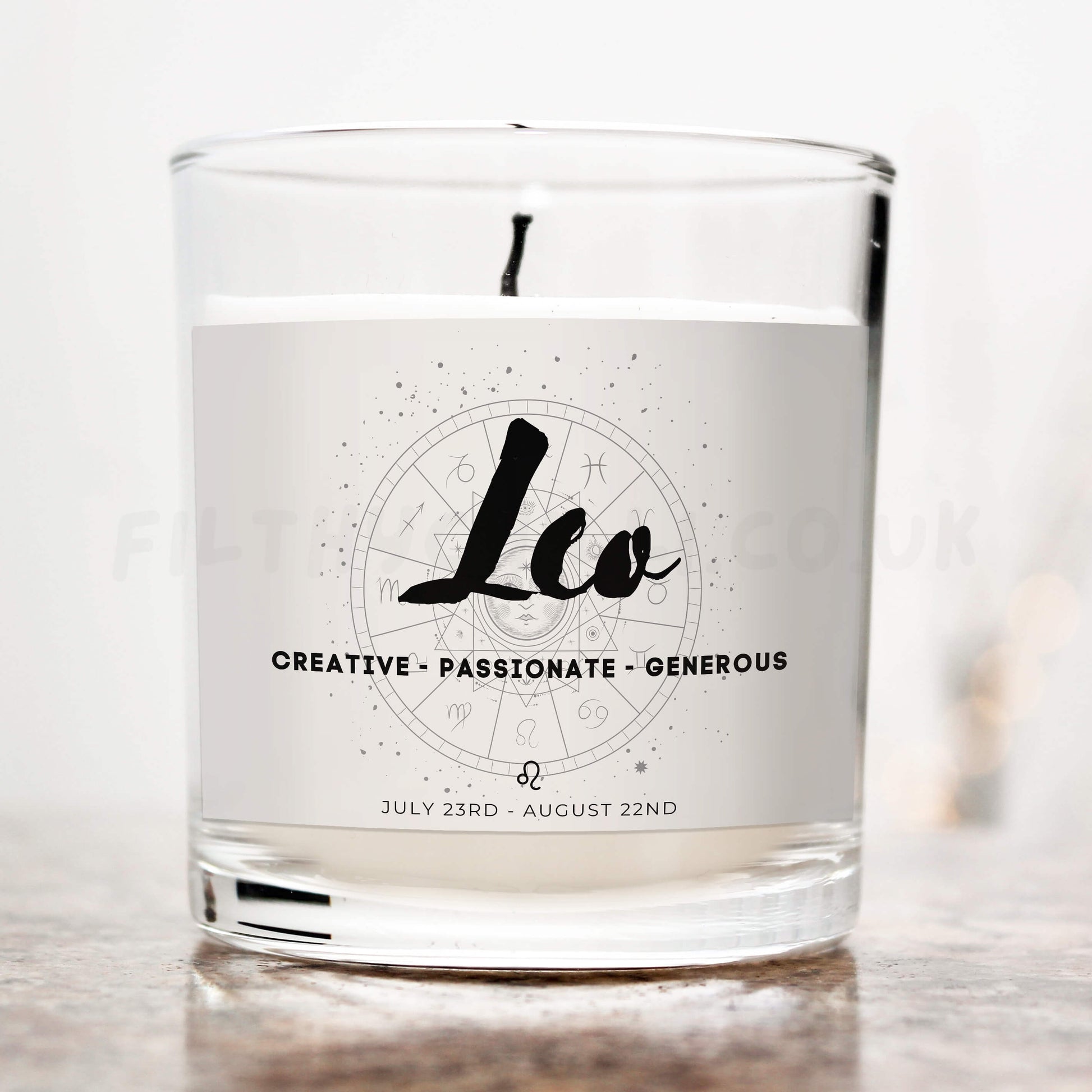 Leo Star Sign Candle