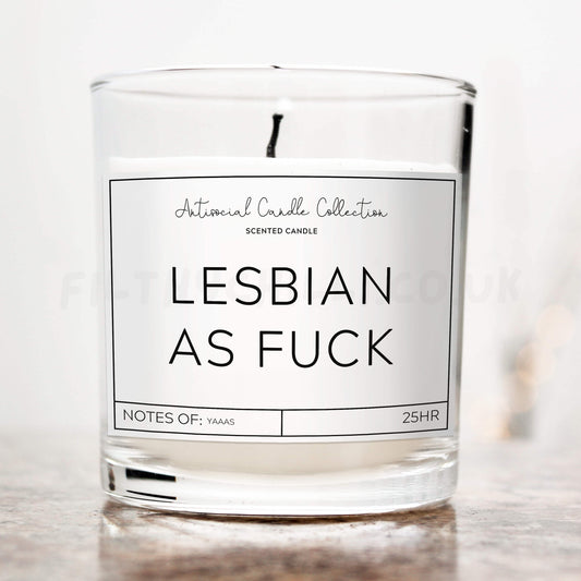 Lesbian as fuck candle 