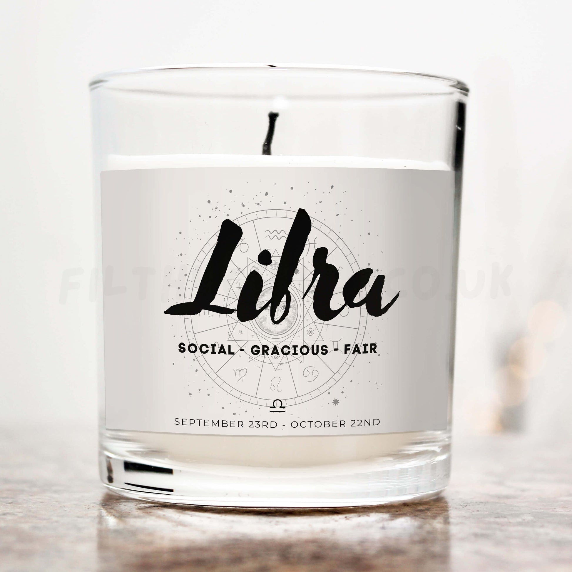 Libra Star Sign Candle