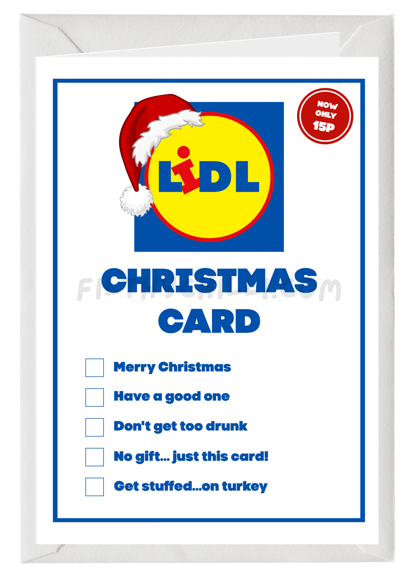 Lidl Tick Off Christmas Card