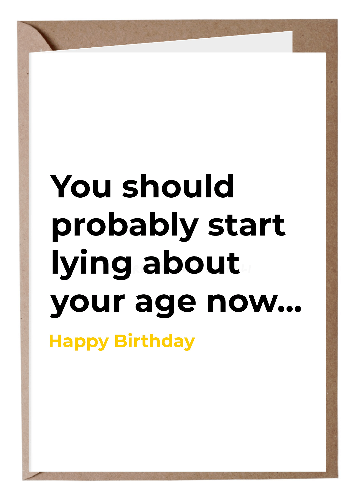 Start Lying About Your Age