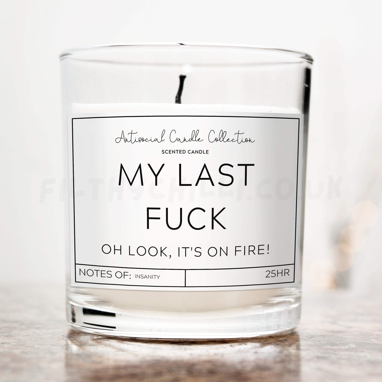 My Last Fuck Oh Look Its On Fire Candle