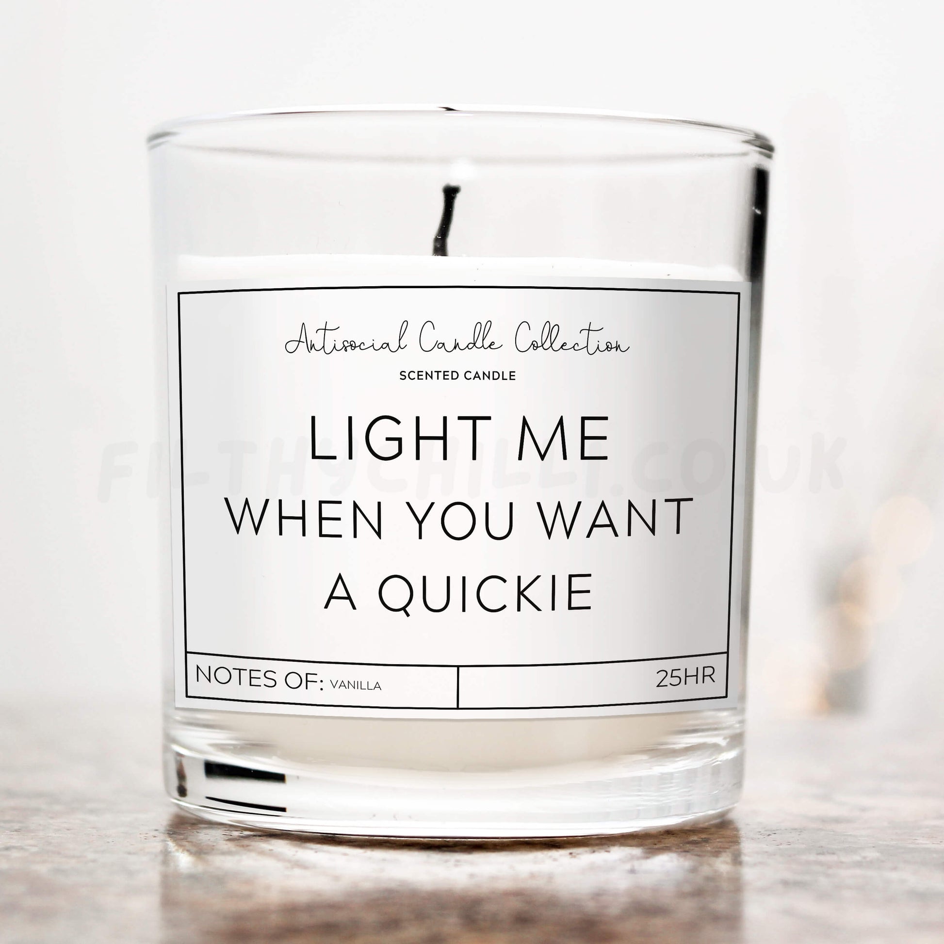 Light me when you want a quickie candle 