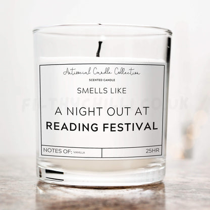 Smells like a night out at Reading Festival candle