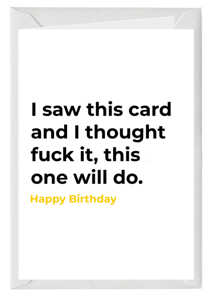 I Saw This Card