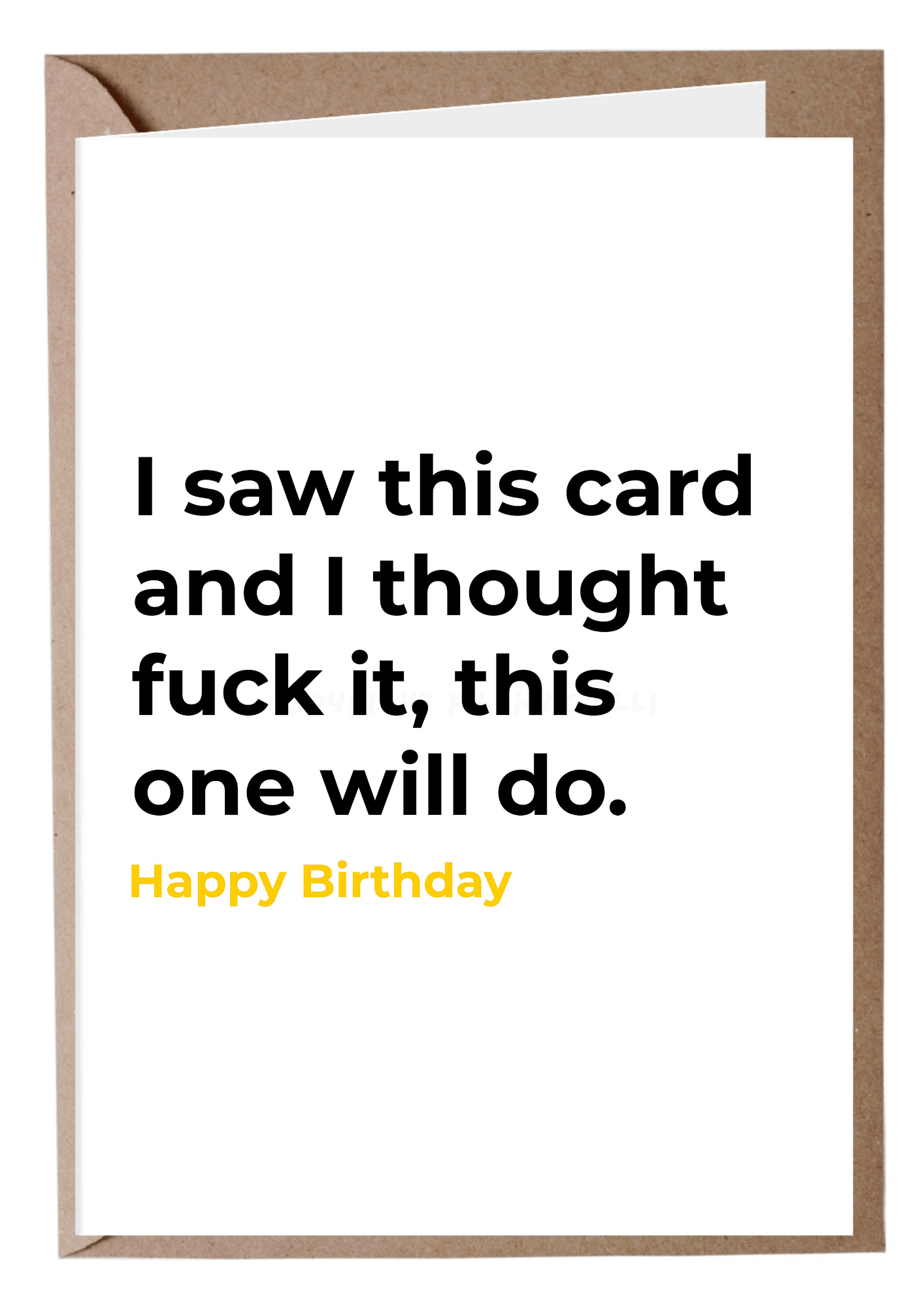 I Saw This Card