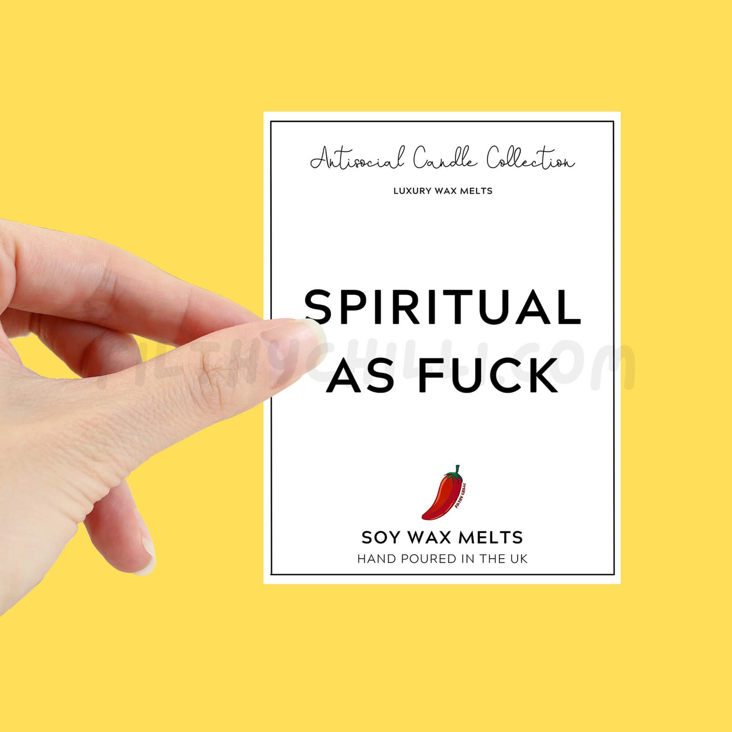 Spiritual As Fuck Wax Melt label for you to stick onto your own wax melt packet