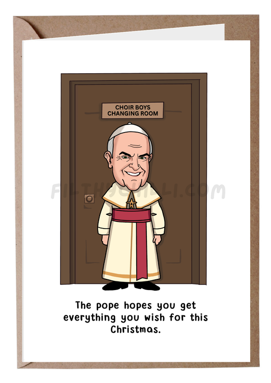 Funny Pope Christmas Card