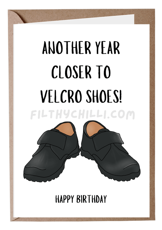 Closer To Velcro Shoes Card