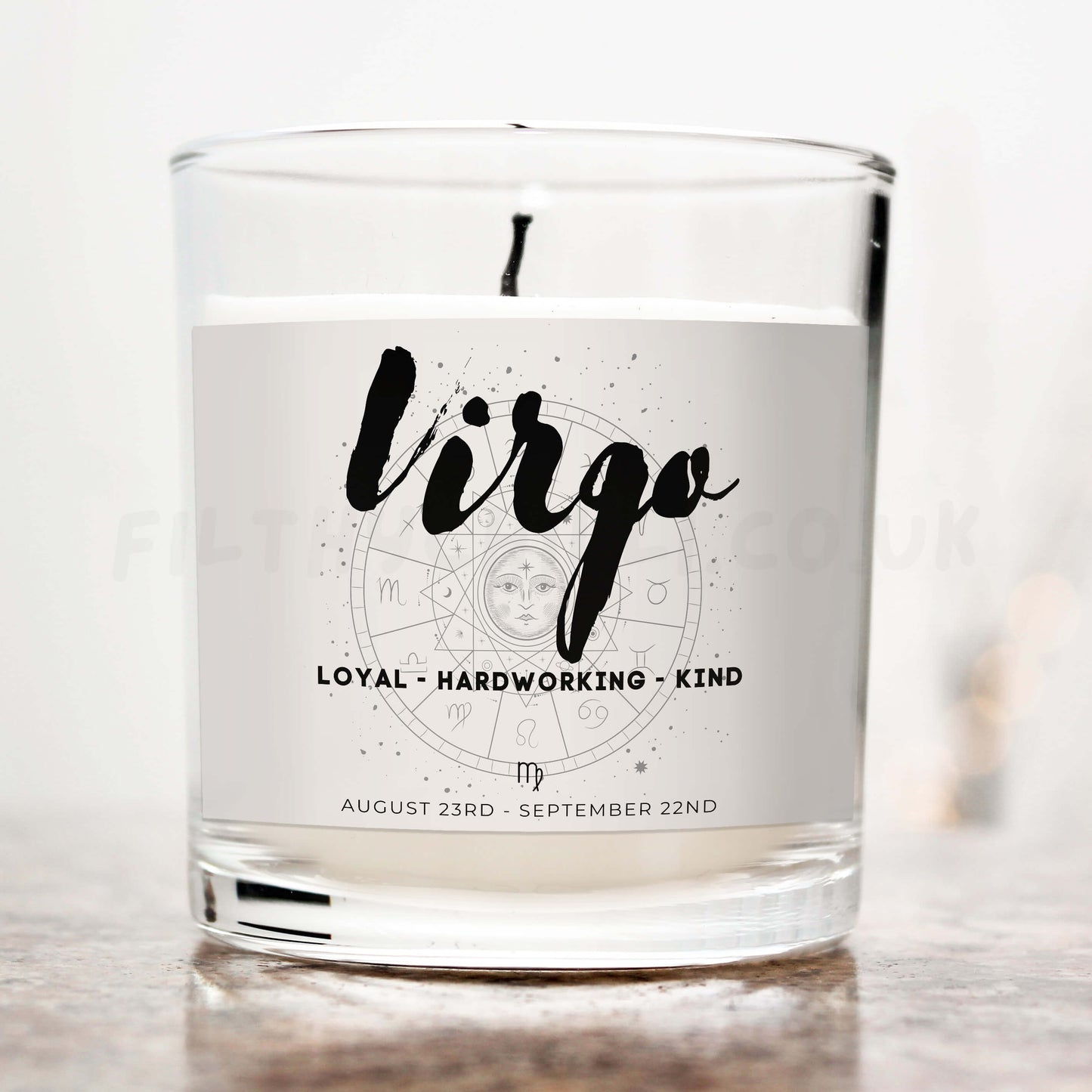 Virgo Star Sign Candle