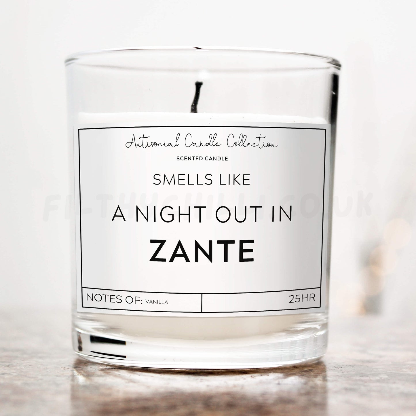 Smells like a night out in Zante candle